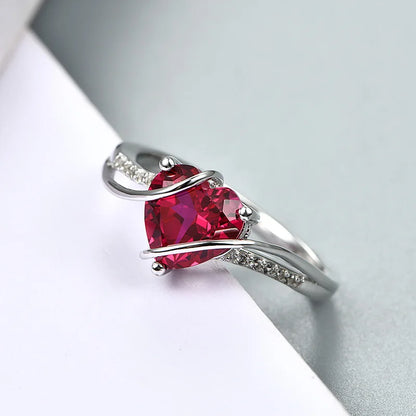 Ruby Heart-Shape Ring