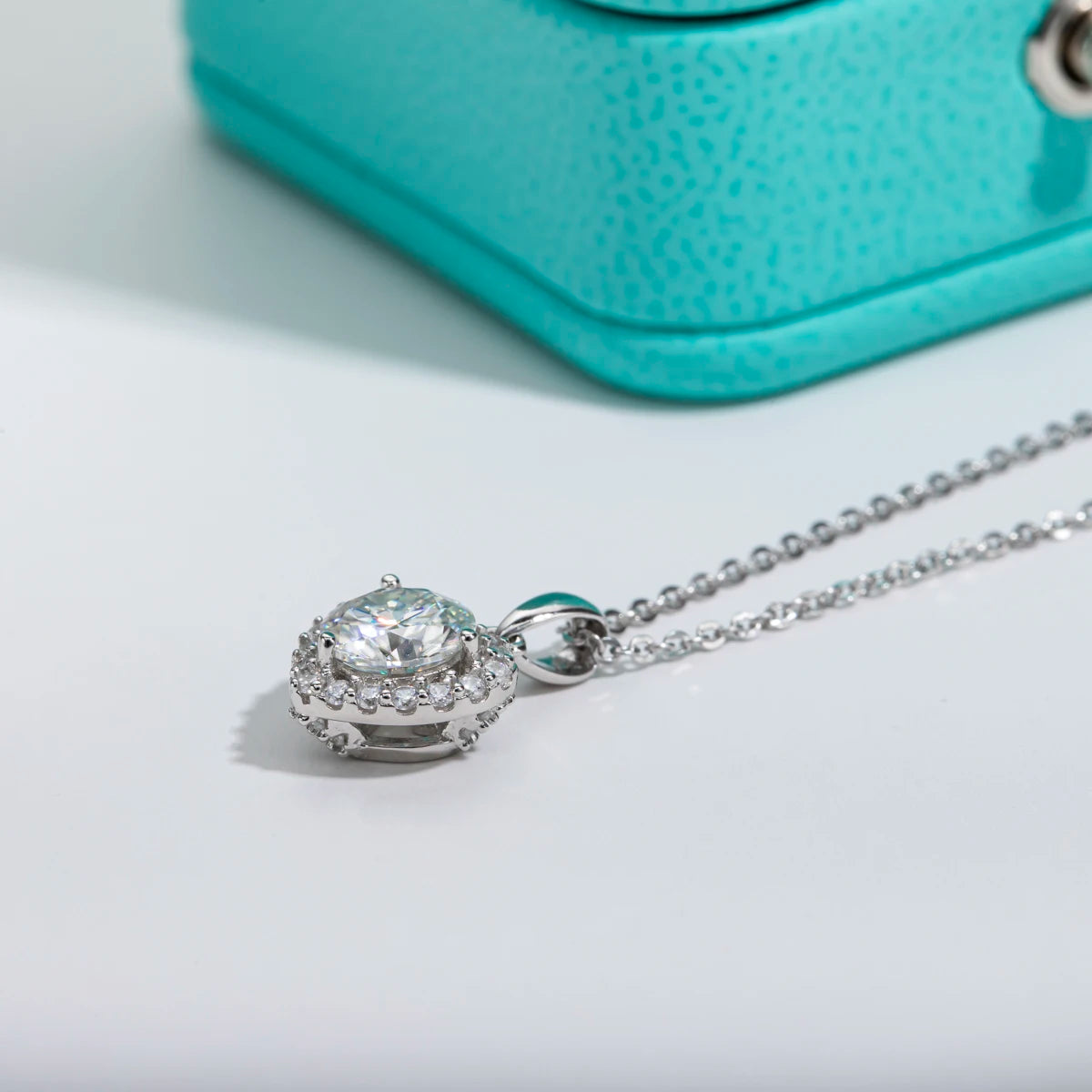 Moissanite Heart Pendant Necklace