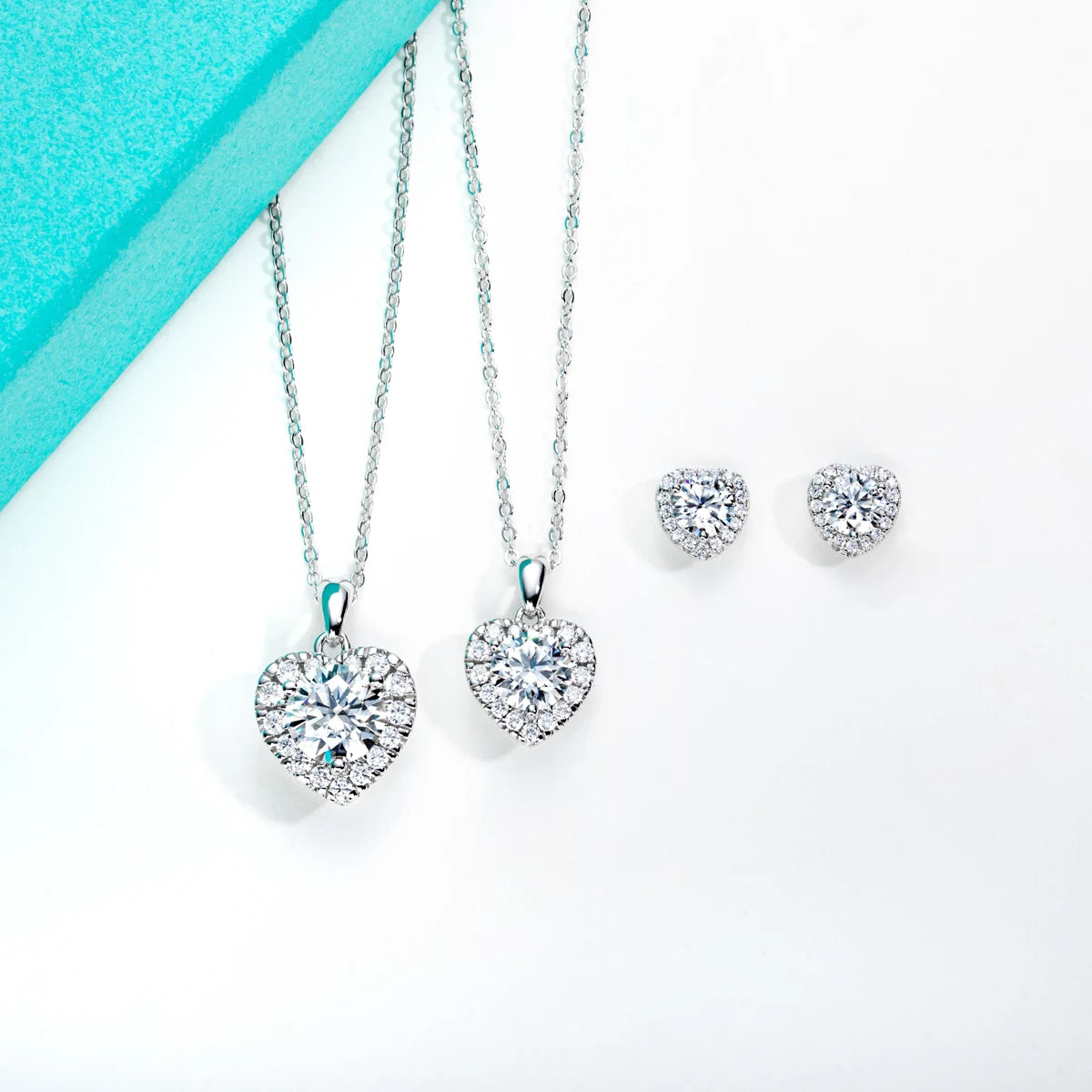 Moissanite Heart Pendant Necklace