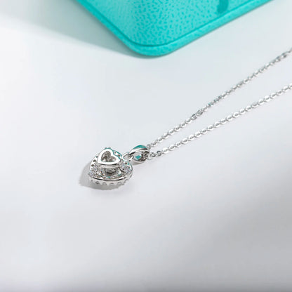 Moissanite Heart Pendant Necklace